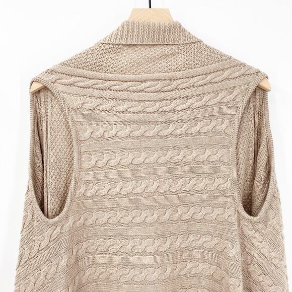 Matilda‎ Jane Mind’s Eye Cable Knit Tassel Sweater Vest in Tan Size Small - Picture 6 of 9
